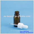 0.5oz glass essential oil bottle with white bulb dropper